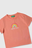 United Colors of Benetton Kız Çocuk T shirt K.Pudra BNT-G21814