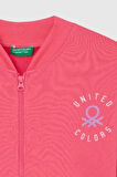 United Colors of Benetton Kız Çocuk BNT-G23334 Sweatshirt Pembe