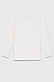 United Colors of Benetton Erkek Çocuk BNT-B23339 Uzun Kol Tshirt Ekru