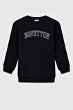 United Colors of Benetton Erkek Çocuk BNT-B23342 Sweatshirt Siyah