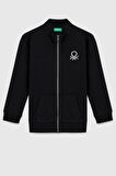 United Colors of Benetton Erkek Çocuk BNT-B23351 Sweatshirt Siyah