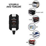 Mioji Mio 1000 1A 6V ve 12V Araba Şarj, Akü Bakım, Damlama Şarj Cihazı ve Motosiklet, ATV, Lityum ve Derin Döngülü Aküler için Kükürt Giderici Akıllı Araç Akü Şarj Cihazı