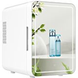 Mioji Mio 212 4L LED Işıklı Kozmetik Makyaj Krem Sıcak ve Soğuk Ayarlı Taşınabilir Mini Fridge Buzdolabı - Beyaz