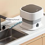 Mioji Mio WM10 Taşınabilir Yeni Nesil 10L Katlanabilir Çamaşır Makinesi - Silver