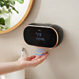 Mioji Mio SM01 Saatli 2000mAh Şarjlı Dijital Ekranlı 350ml Köpük Sabunluk Dispenser - Siyah