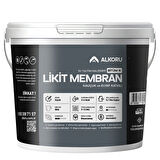 ALKORU 5 KG Bitüm 1K Likit Membran Kauçuk ve Elyaf Katkılı Sıvı Su Yalıtım Malzemesi