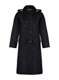 Oversize Trençkot-Siyah | 40
