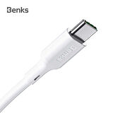 Benks D35 Type-C USB Kablo 5A Süper Hızlı Şarj Kablosu Qualcomm 3.0 480 Mbps 120 cm