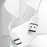 Benks D35 Type-C USB Kablo 5A Süper Hızlı Şarj Kablosu Qualcomm 3.0 480 Mbps 120 cm