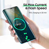 Benks D35 Type-C USB Kablo 5A Süper Hızlı Şarj Kablosu Qualcomm 3.0 480 Mbps 120 cm