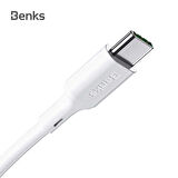 Benks D35 Type-C USB Kablo 5A Süper Hızlı Şarj Kablosu Qualcomm 3.0 480 Mbps 25 cm
