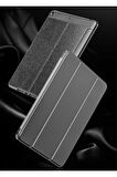 Ipad 10.2 (8.nesil) Uyumlu Deri Görünümlü Smart Cover Standlı Kılıf Tablet Kılıf