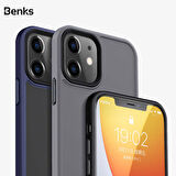 Apple iPhone 12 Mini Kılıf Arkası Mat Buzlu Benks Hybrid Kapak