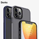 Apple iPhone 12 Pro Kılıf Arkası Mat Buzlu Benks Hybrid Kapak