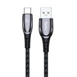 Benks D40 Type-C USB Kablo 5A 25W Hızlı Şarj Kablosu 2 metre Data Kablo 480 Mbps Kumaş Örgü
