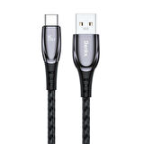 Benks D40 Type-C USB Kablo 5A 25W Hızlı Şarj Kablosu 120 cm Data Kablo 480 Mbps Kumaş Örgü