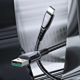 Benks D40 Type-C USB Kablo 5A 25W Hızlı Şarj Kablosu 120 cm Data Kablo 480 Mbps Kumaş Örgü