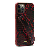 Apple iPhone 12 Pro Max Kılıf Kajsa Glamorous Serisi Snake Handstrap Kapak
