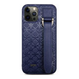 Apple iPhone 12 Pro Max Kılıf Kajsa Neo Clasic Serisi Mono K Strap Kapak