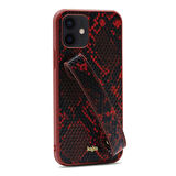 Apple iPhone 12 Kılıf Kajsa Glamorous Serisi Snake Handstrap Kapak