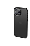 Wlons iPhone 13 Pro Uyumlu Kılıf Mat Parmak Izi Yapmayan Transparan Wlons H-Bom Kapak