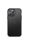 Wlons iPhone 13 Pro Uyumlu Kılıf Mat Parmak Izi Yapmayan Transparan Wlons H-Bom Kapak