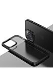 Wlons iPhone 13 Pro Max Uyumlu Kılıf Mat Parmak Izi Yapmayan Transparan Wlons H-Bom Kapak