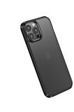 Wlons iPhone 13 Pro Max Uyumlu Kılıf Mat Parmak Izi Yapmayan Transparan Wlons H-Bom Kapak