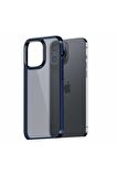 Wlons iPhone 13 Pro Max Uyumlu Kılıf Mat Parmak Izi Yapmayan Transparan Wlons H-Bom Kapak