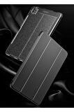Ipad Pro 12.9 2021 (5.nesil) Uyumlu Deri Görünümlü Smart Cover Standlı Kılıf Tablet Kılıf