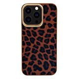 Apple iPhone 13 Pro Kılıf Kajsa Glamorous Serisi Leopard Combo Kapak
