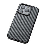 Apple iPhone 14 Pro Max Kılıf Aramid Karbon Fiber Magsafe Özellikli Wlons Radison Kapak