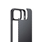 Apple iPhone 14 Pro Max Kılıf Aramid Karbon Fiber Magsafe Özellikli Wlons Radison Kapak