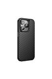Apple iPhone 14 Pro Kılıf Aramid Karbon Fiber Magsafe Özellikli Wlons Radison Kapak
