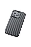 Apple iPhone 14 Pro Kılıf Aramid Karbon Fiber Magsafe Özellikli Wlons Radison Kapak