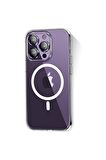 Wlons Apple iPhone 14 Pro Max Uyumlu Kılıf Magsafe Şarj Özellikli Transparan Sert Pc Wlons Pita Kapak