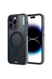 YoungKit iPhone 14 Pro Max Uyumlu Kılıf Magsafe Şarj Özellikli Rock Sand Serisi Kapak