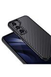 Wlons Galaxy S23 Uyumlu Kılıf Aramid Karbon Fiber Magsafe Özellikli Wlons Radison Kapak