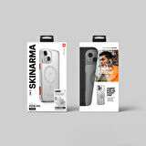 iPhone 14 Plus Uyumlu Kılıf SkinArma Şeffaf Airbag Tasarımlı Magsafe Şarj Özellikli Saido Kapak