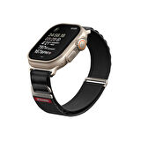Watch 44mm Kordon SkinArma Kobu Hasır Strap Kayış Siyah