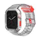 Watch 7 45mm Kordon SkinArma Saido Sert PC Kasa Koruyuculu Silikon Strap Kayış Şeffaf