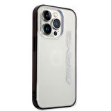 iPhone 14 Pro Uyumlu Kılıf AMG Transparan Siyah Çerçeve Dizayn Kapak