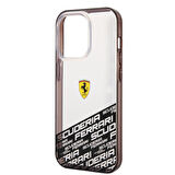 iPhone 14 Pro Max Uyumlu Kılıf Ferrari Transparan Alt Kısım Baskılı Dizayn Kapak