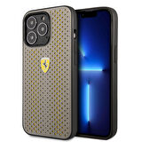 iPhone 14 Pro Uyumlu Kılıf Ferrari Deri Sarı Noktalı Dizayn Kapak