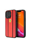 Apple iPhone 14 Pro Uyumlu Kılıf Ferrari PU Deri Ve Karbon Dizayn Kapak