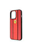 Apple iPhone 14 Pro Uyumlu Kılıf Ferrari PU Deri Ve Karbon Dizayn Kapak