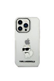 Apple iPhone 14 Pro Uyumlu Kılıf Karl Lagerfeld Transparan Choupette Dizayn Kapak
