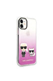 Apple iPhone 11 Uyumlu Kılıf Karl Lagerfeld Sert TPU K&C Dizayn Kapak Pembe