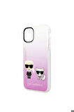 Apple iPhone 11 Uyumlu Kılıf Karl Lagerfeld Sert TPU K&C Dizayn Kapak Pembe