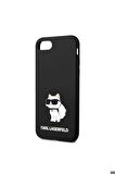 Apple iPhone SE 2022 Uyumlu Kılıf Karl Lagerfeld Silikon Choupette Dizayn Kapak